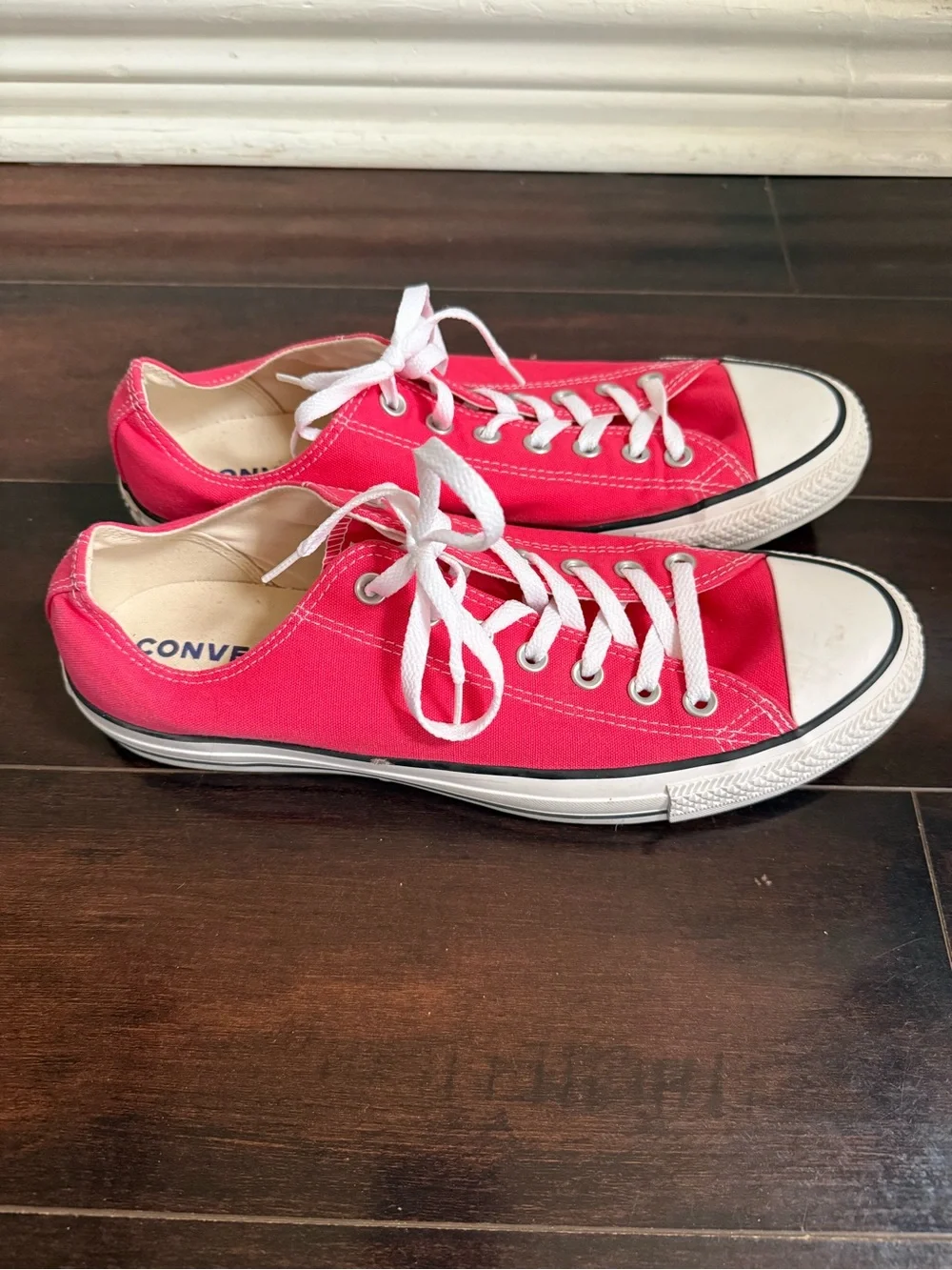 Converse Women's Hot Pink Low Top Canvas Athletic Sneakers